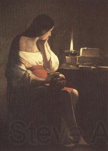 LA TOUR, Georges de The Magdalen with the Nightlight (mk05) Norge oil painting art